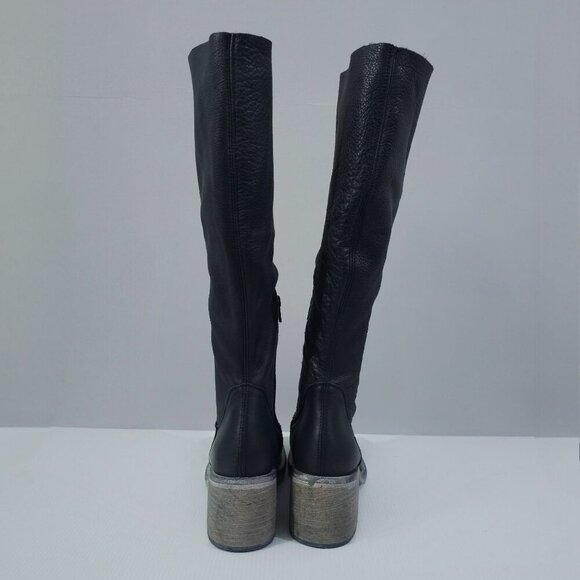 Free People Essential Slouch Boot Womens EU 36.5 Black Leather Tall Boho NEW - Picture 8 of 14